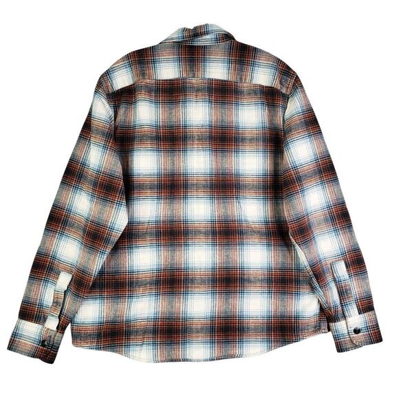 LL Bean Shirt Flannel Snap Womens Size Large Fall Plaid Fleece Slim Shacket - Picture 3 of 10
